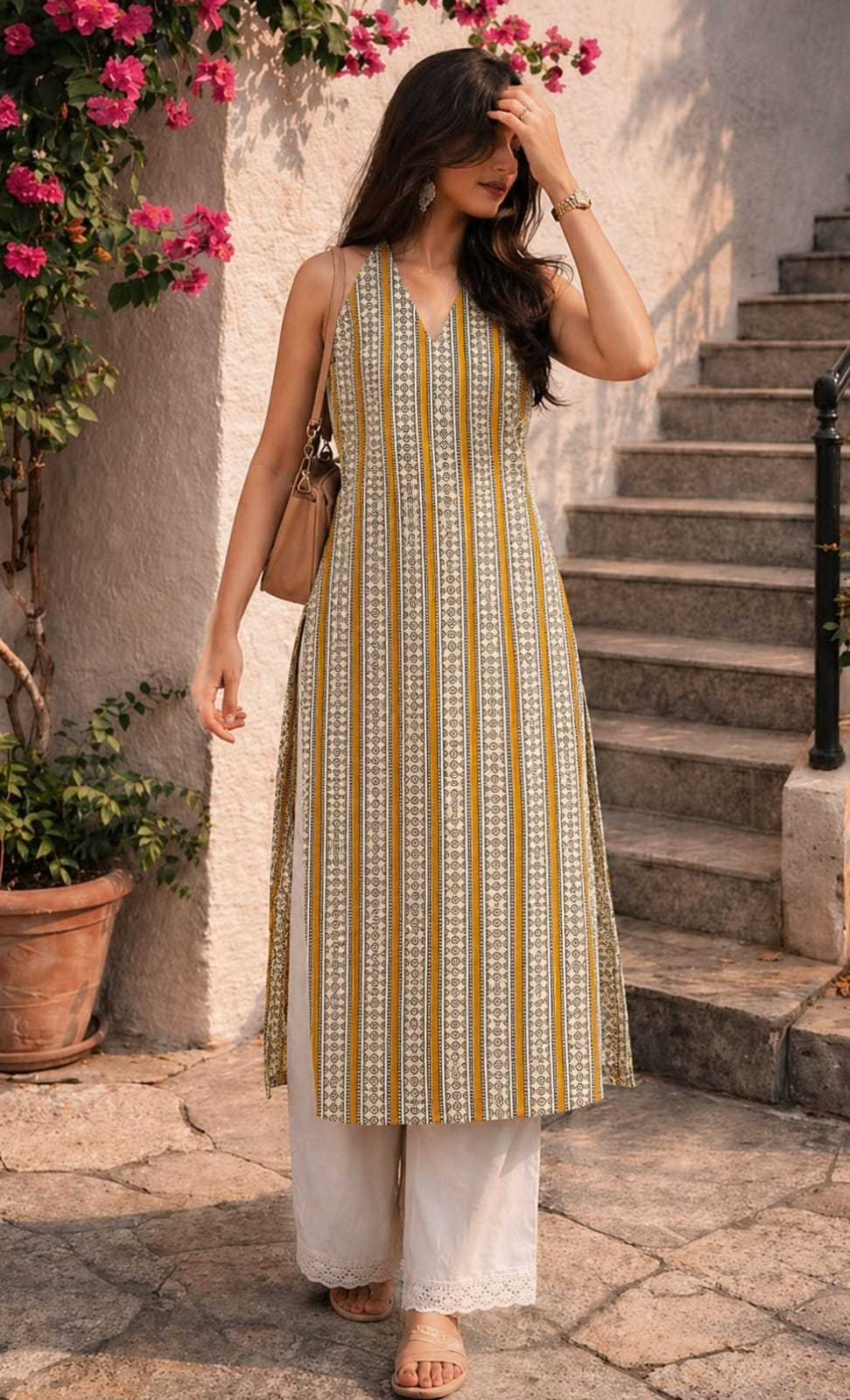 TATVANI – Premium Handblock Printed Cotton Kurti ✨