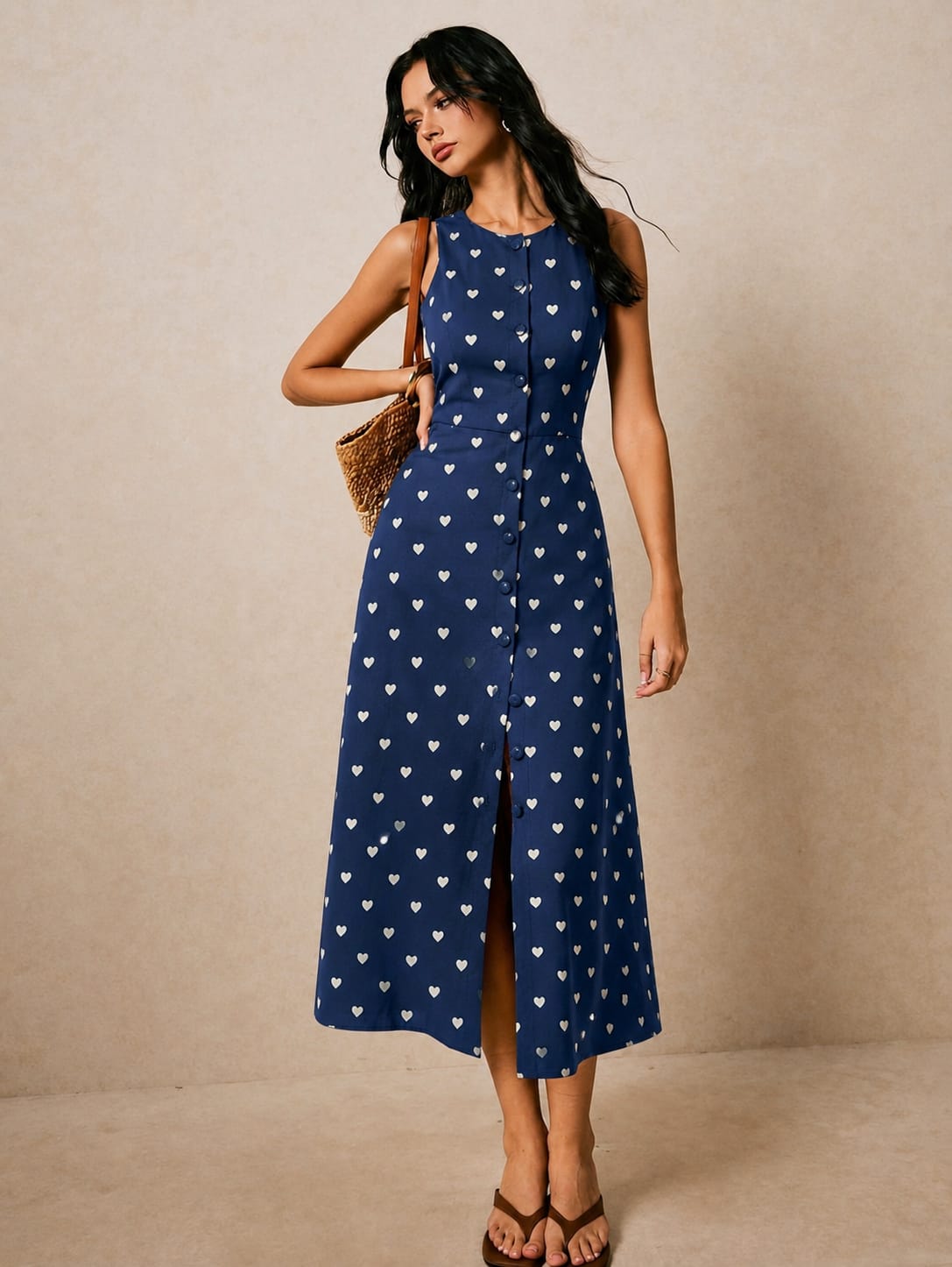 TATVANI | Pure Hand Block Print Cotton Maxi Dress