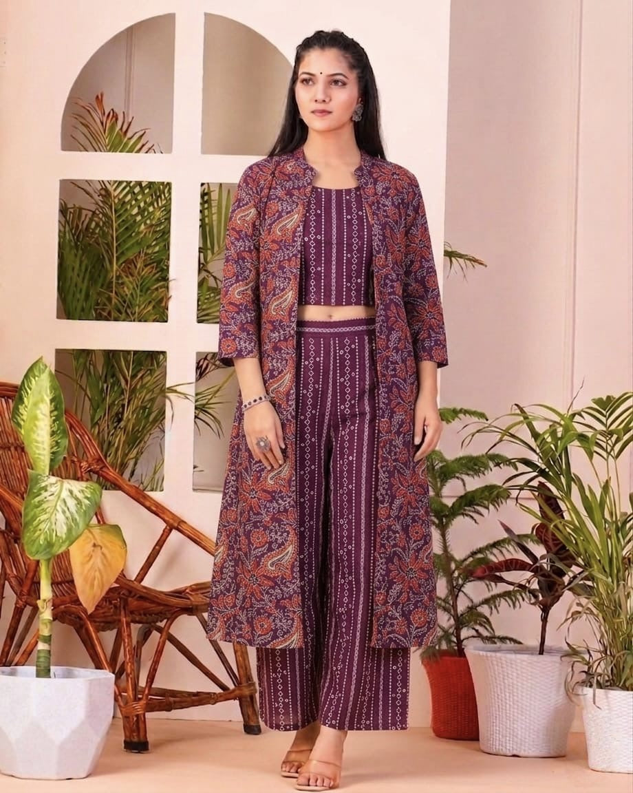Tatvani Hand Block Printed Cotton Shrug for Women | Natural Dye Long Ethnic Shrug | Indian Artisan Handmade Handblock Printed Cotton Outerwear | Indo-Western Ethnic Wear | Sizes 36 to 54