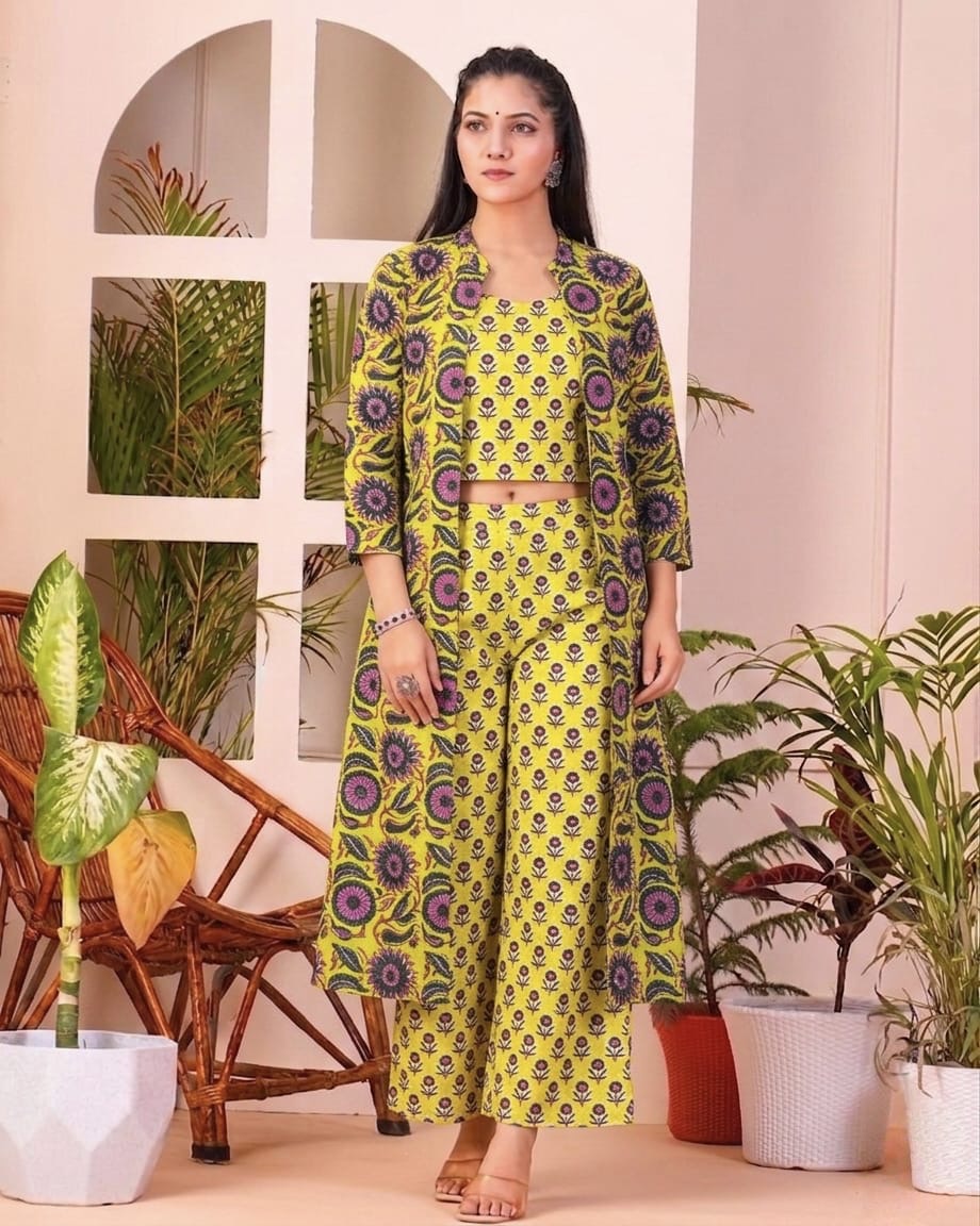 Tatvani Hand Block Printed Cotton Shrug for Women | Natural Dye Long Ethnic Shrug | Indian Artisan Handmade Handblock Printed Cotton Outerwear | Indo-Western Ethnic Wear | Sizes 36 to 54