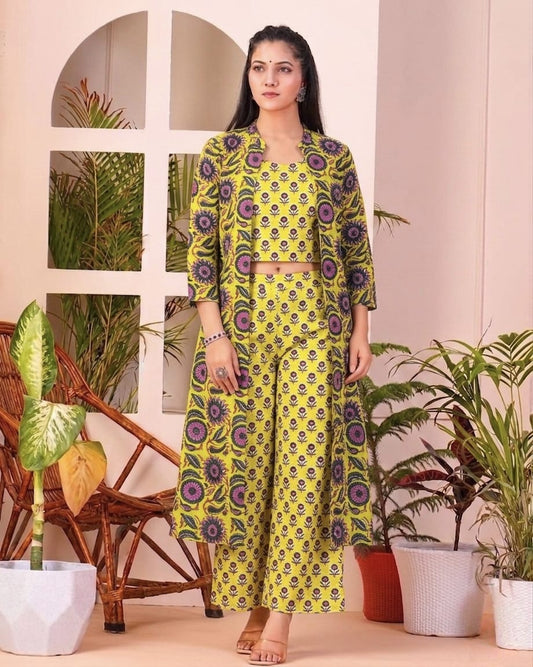 Tatvani Hand Block Printed Cotton Shrug for Women | Natural Dye Long Ethnic Shrug | Indian Artisan Handmade Handblock Printed Cotton Outerwear | Indo-Western Ethnic Wear | Sizes 36 to 54