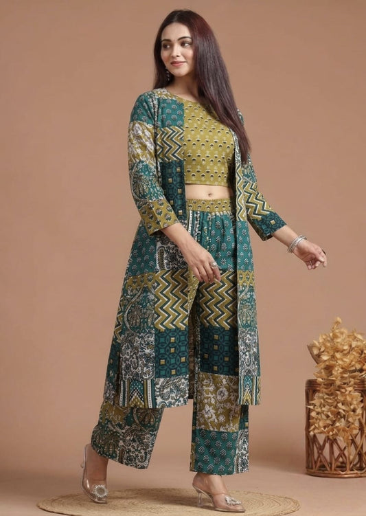 Tatvani Hand Block Printed Cotton Shrug for Women | Natural Dye Long Ethnic Shrug | Indian Artisan Handmade Handblock Printed Cotton Outerwear | Indo-Western Ethnic Wear | Sizes 36 to 54
