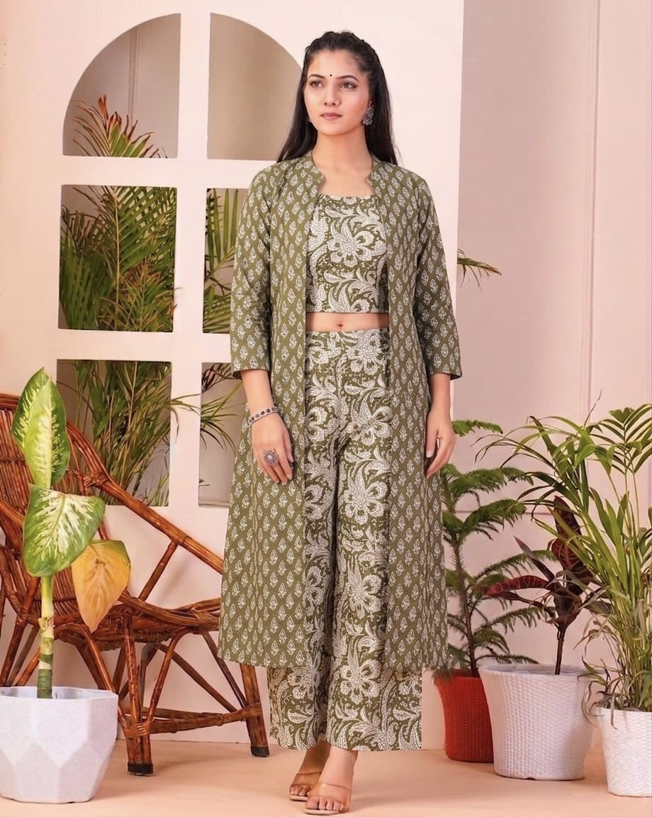 Tatvani Hand Block Printed Cotton Shrug for Women | Natural Dye Long Ethnic Shrug | Indian Artisan Handmade Handblock Printed Cotton Outerwear | Indo-Western Ethnic Wear | Sizes 36 to 54