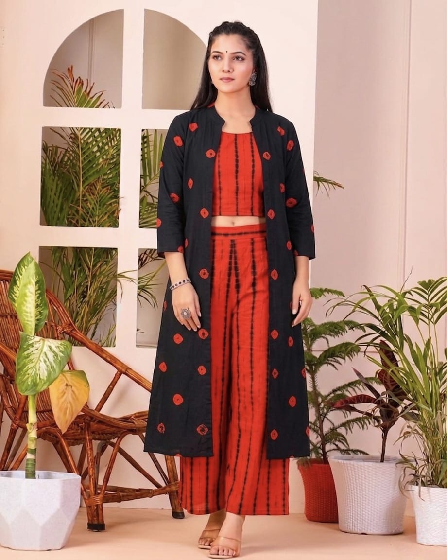 Tatvani Hand Block Printed Cotton Shrug for Women | Natural Dye Long Ethnic Shrug | Indian Artisan Handmade Handblock Printed Cotton Outerwear | Indo-Western Ethnic Wear | Sizes 36 to 54