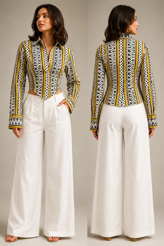 TATVANI – Premium Floral Printed Fitted Shirt ✨