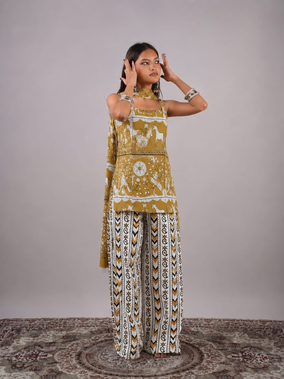 TATVANI – Premium Animal Handblock Printed Cotton Kurta Set ✨