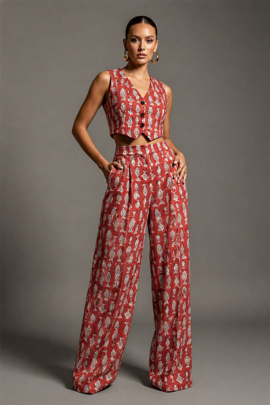 TATVANI | Pure Hand Block Print Cotton Co-ord Set