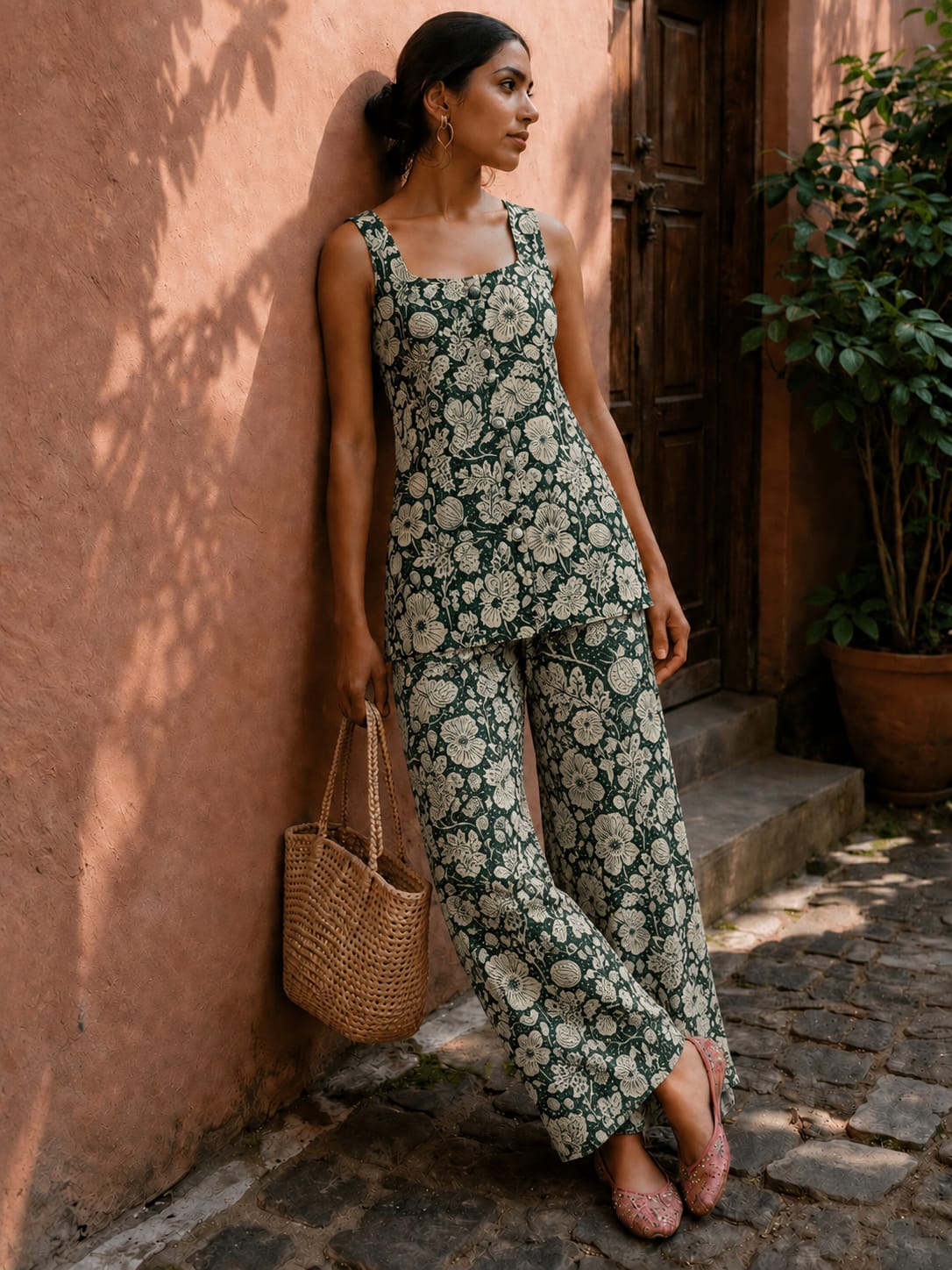 TATVANI | Pure Hand Block Print Cotton Co-ord Set